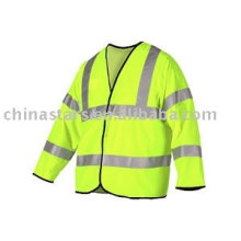 High visibility reflective safety jerkin long sleeve